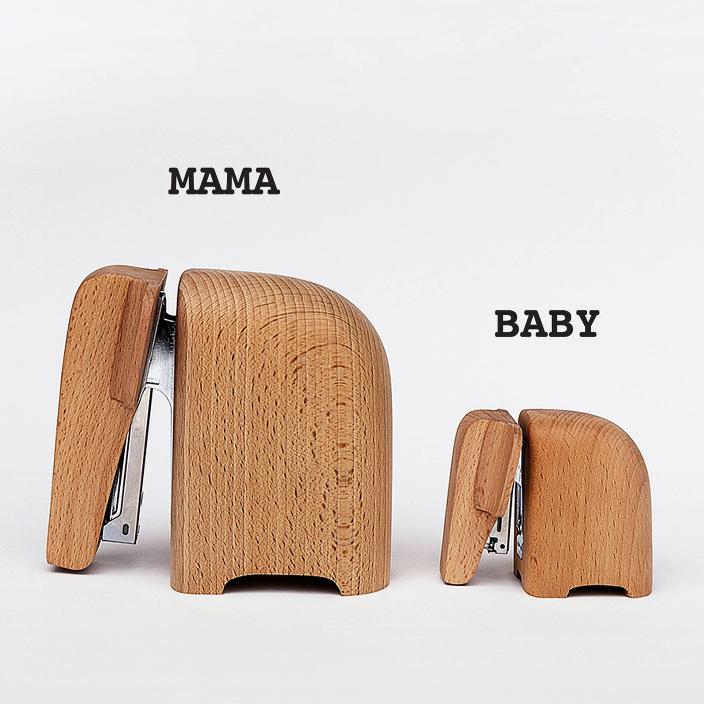 Wooden Elephant Staplers - Mama or Baby