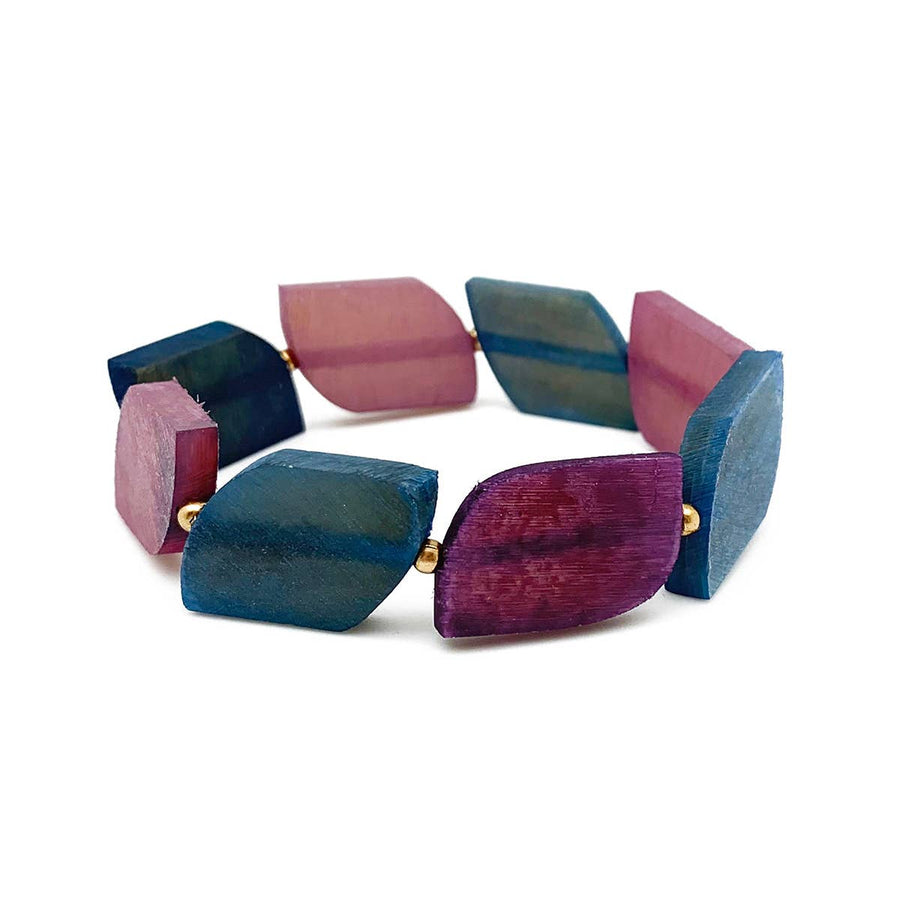 Omala Heliotrope Collection Abstract Shapes Elastic Bracelet