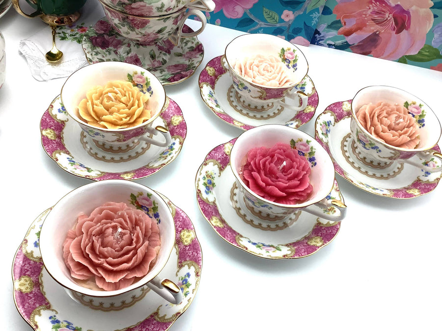 Candles in a Teacup - Scented Flower Candle