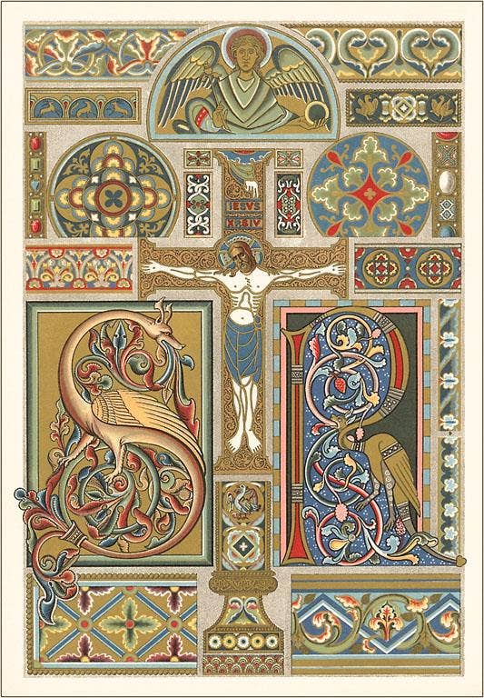 Illuminated Manuscript Designs Stickers