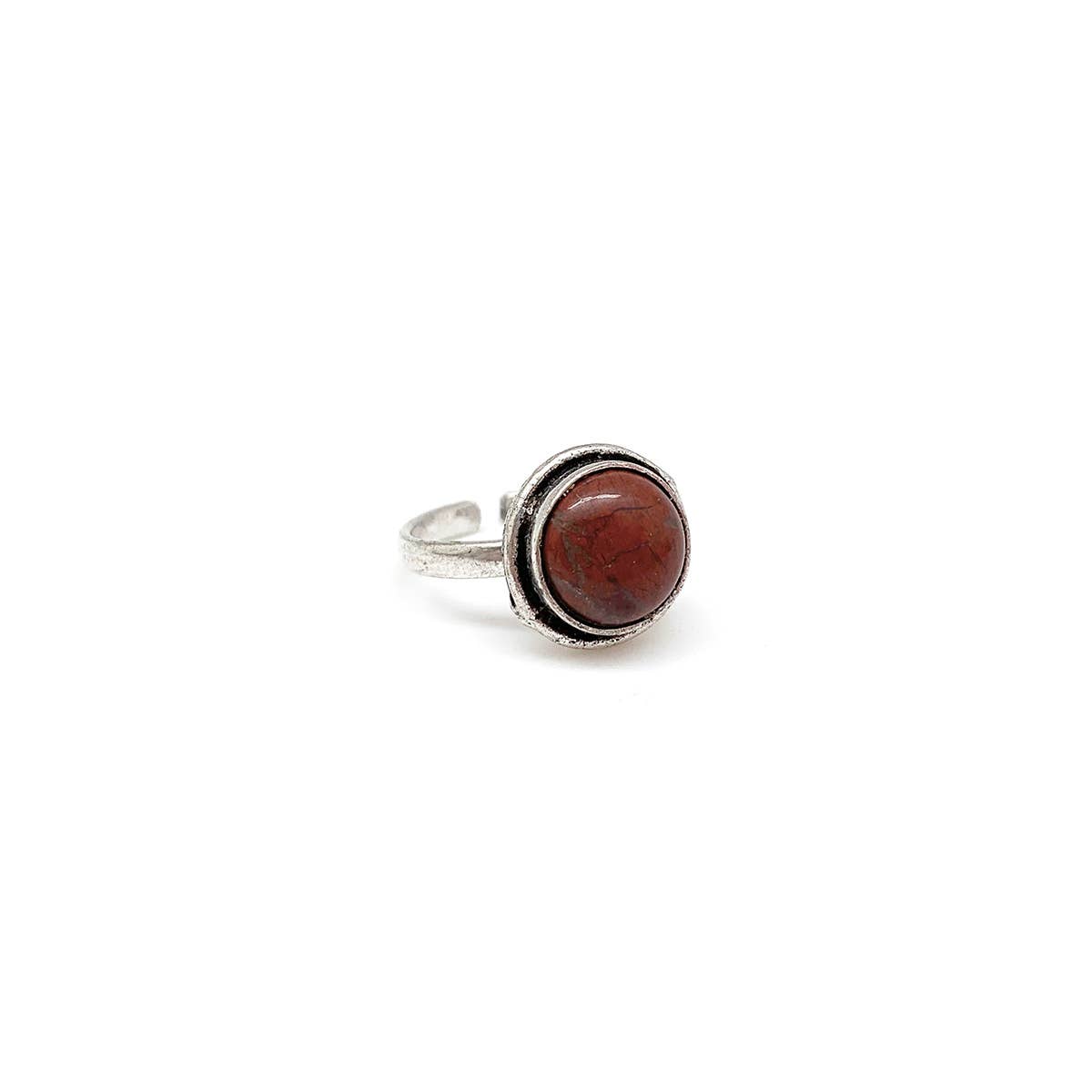 Kashi Semiprecious Small Stone Ring - Red Jasper