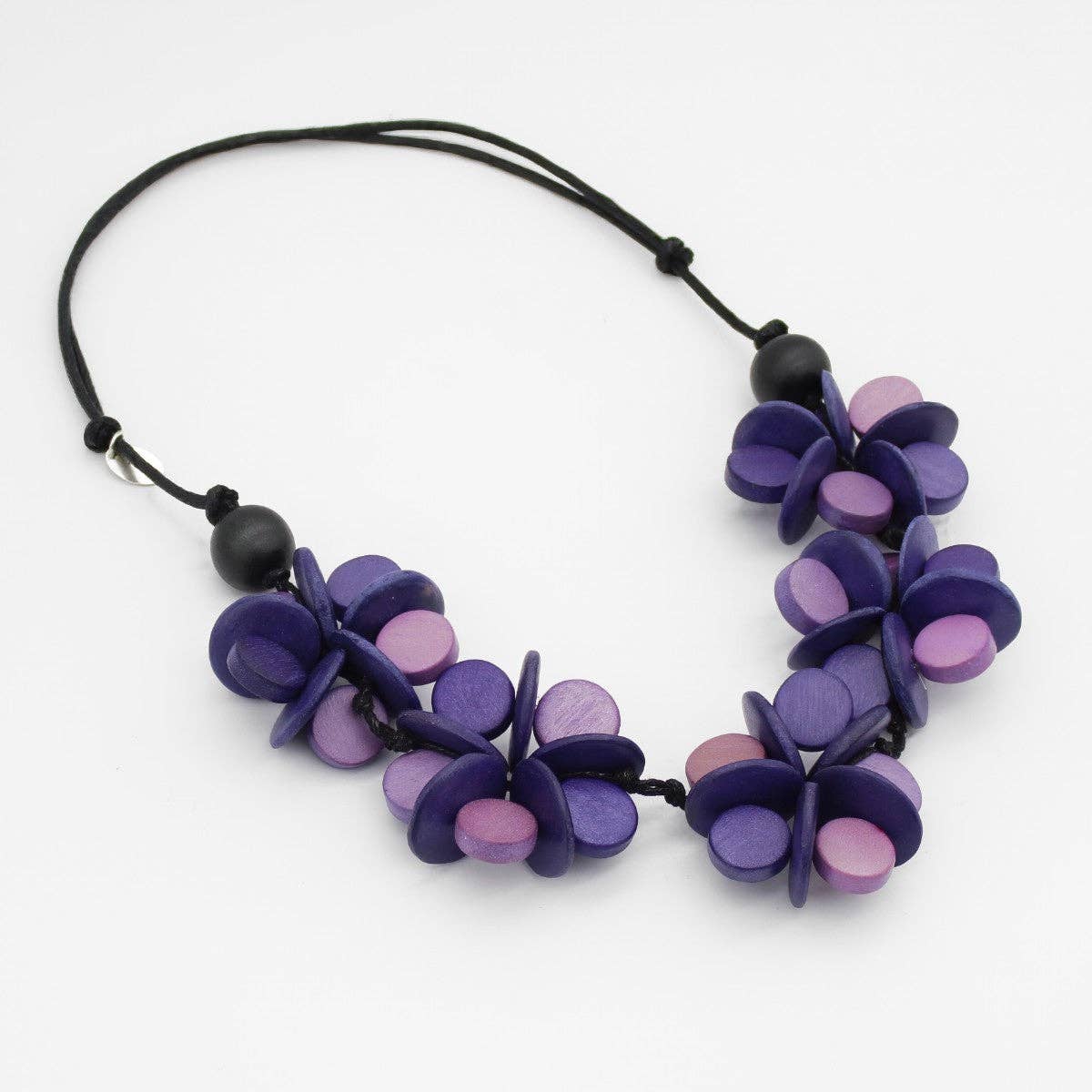 Purple Cascading Blooms Necklace