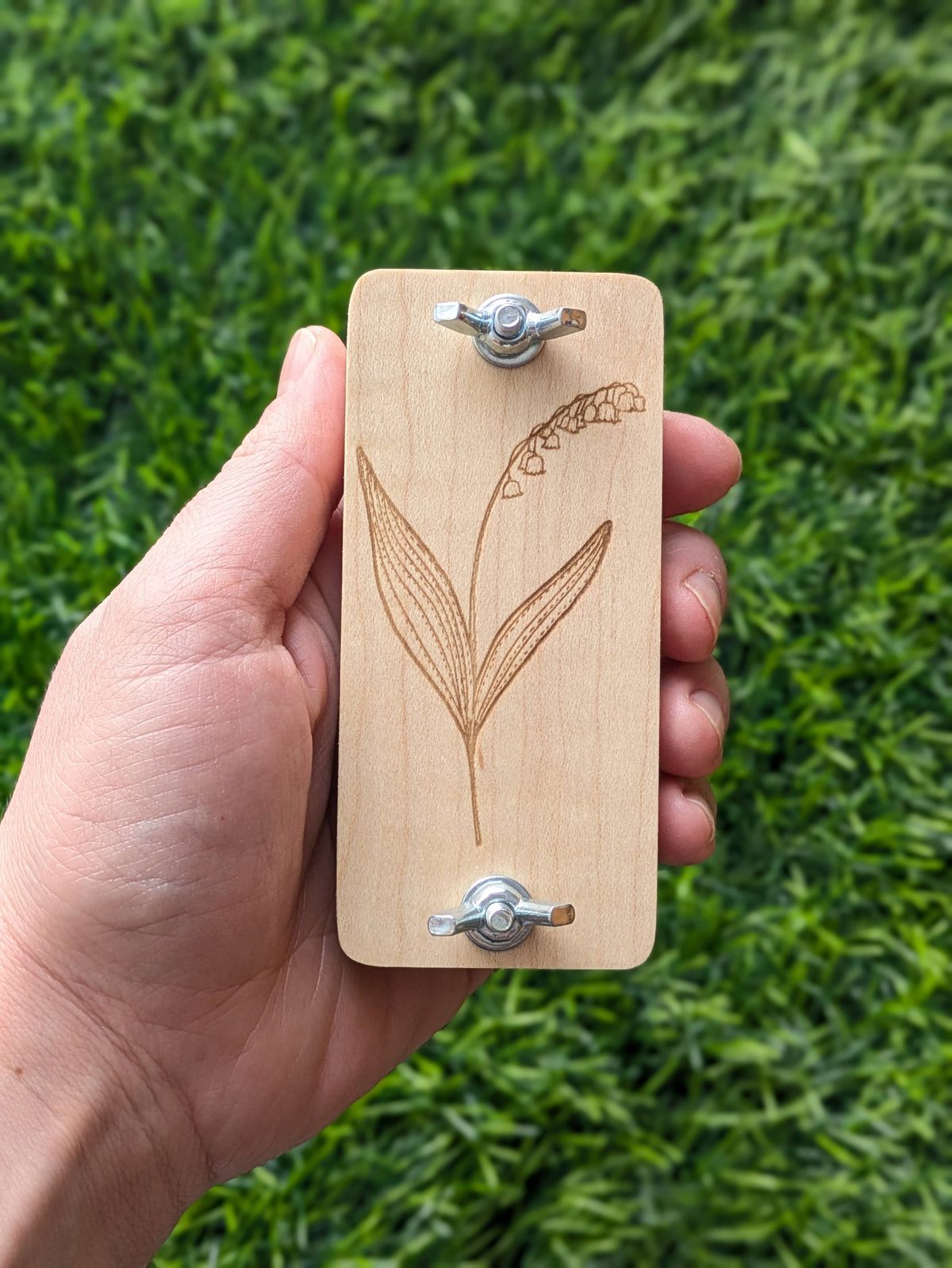 Pocket Sized Flower Press With Lily Of The Valley | 2"x4"