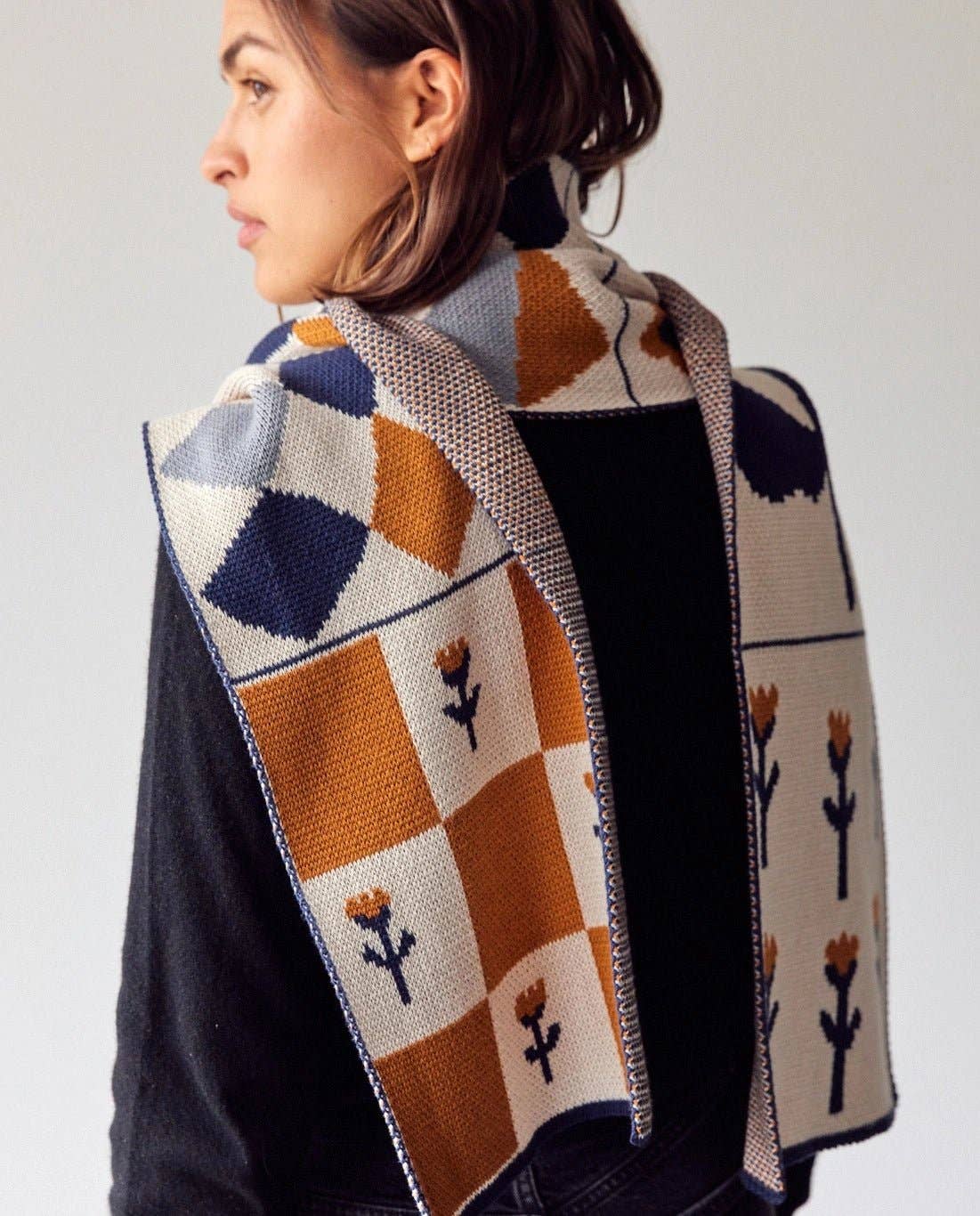 Toni Darling Frank - Knit Scarf - Cotton - Made in USA