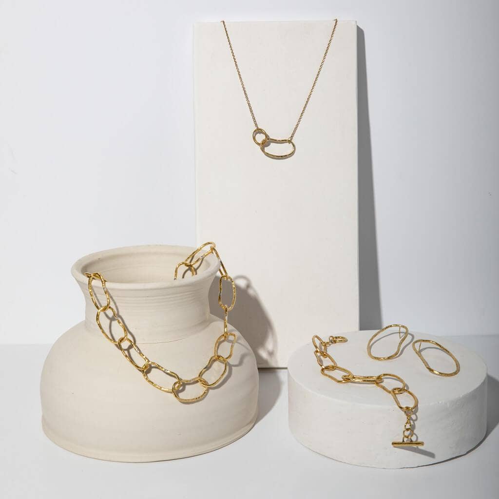 Pool Minimal Necklace | Brass