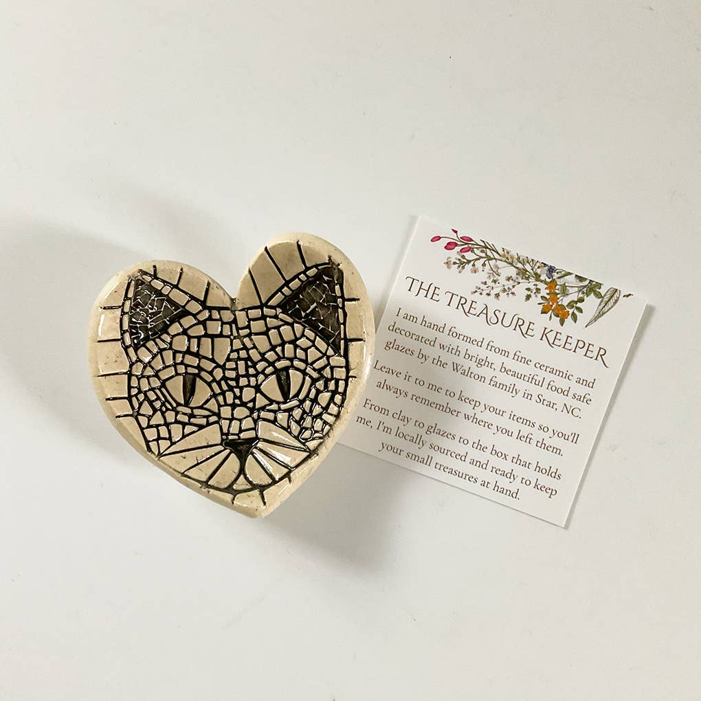 Cat Face Pottery Dish