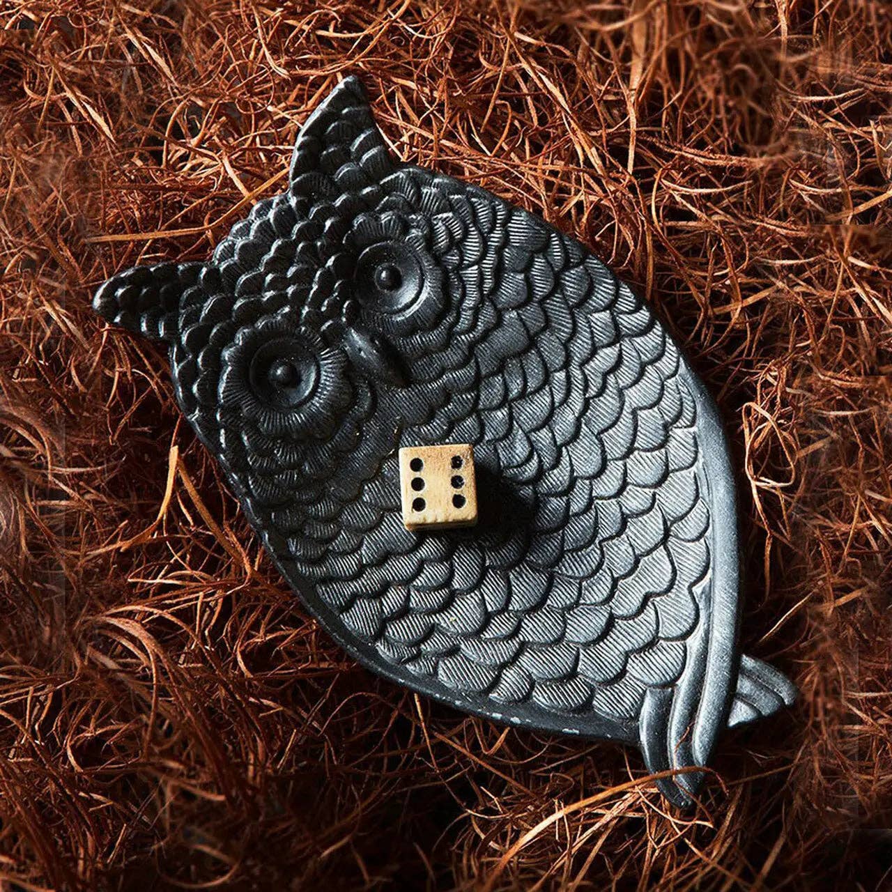 Pewter Owl Jewelry or Coin Tray