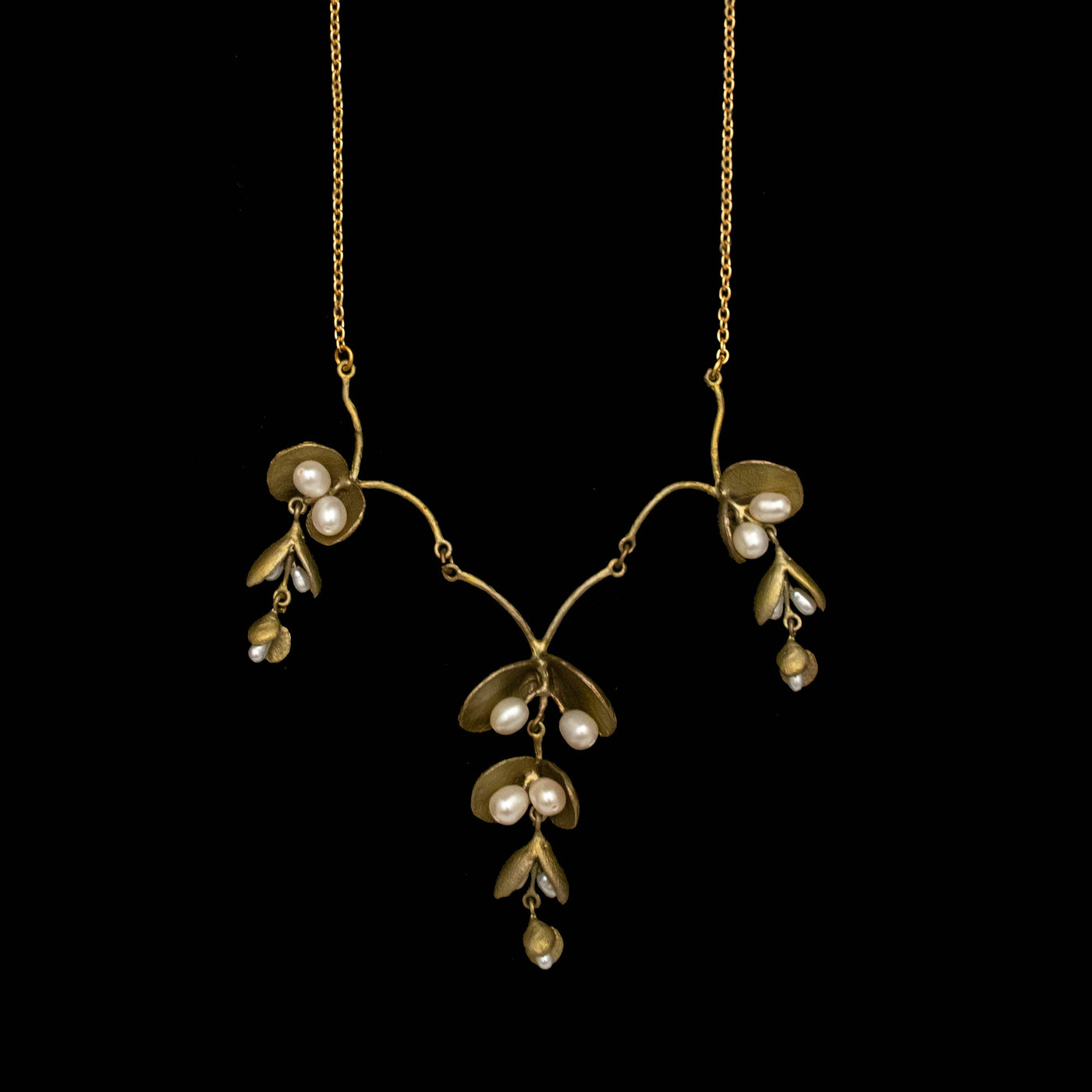 Eucalyptus Seed Statement Necklace - 16" Adj.