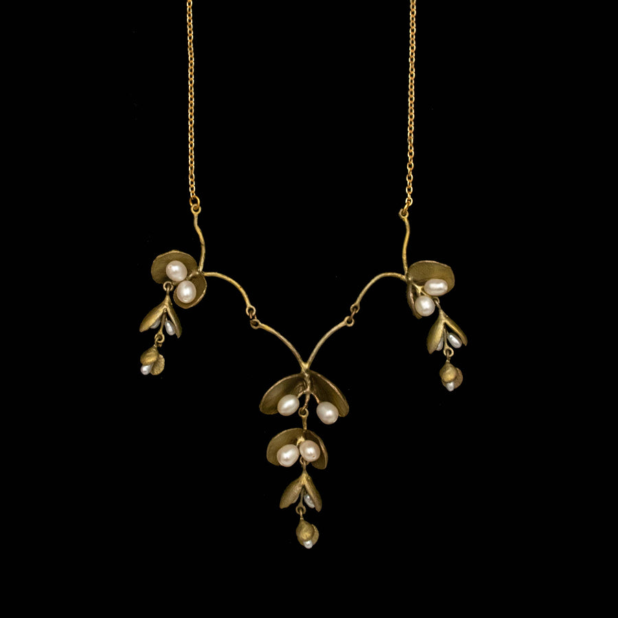 Eucalyptus Seed Statement Necklace - 16" Adj.