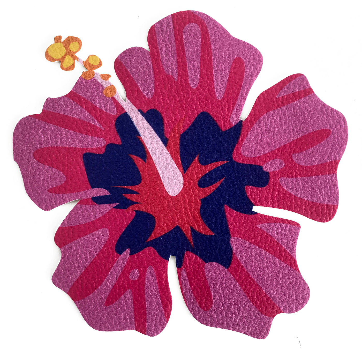 Pink Hibiscus Shaped Coaster