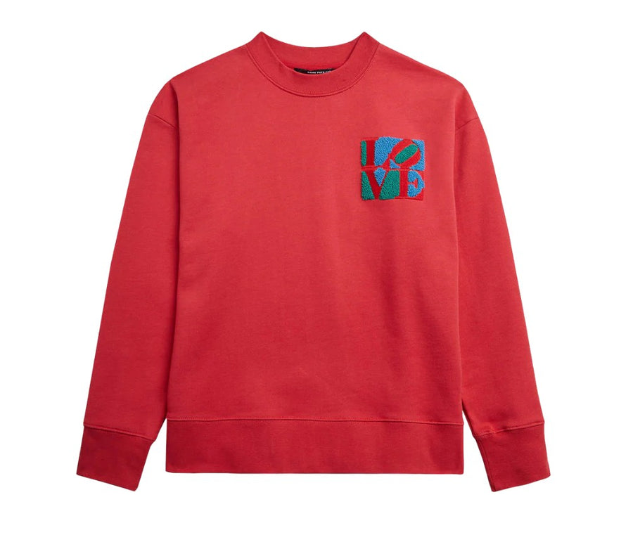 Love Patch Red Crewneck
