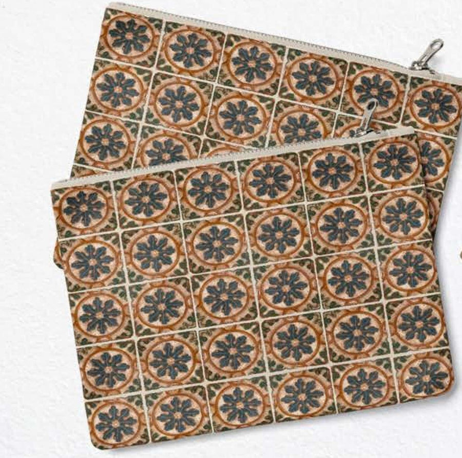 Spanish Tile Zippered Pouch