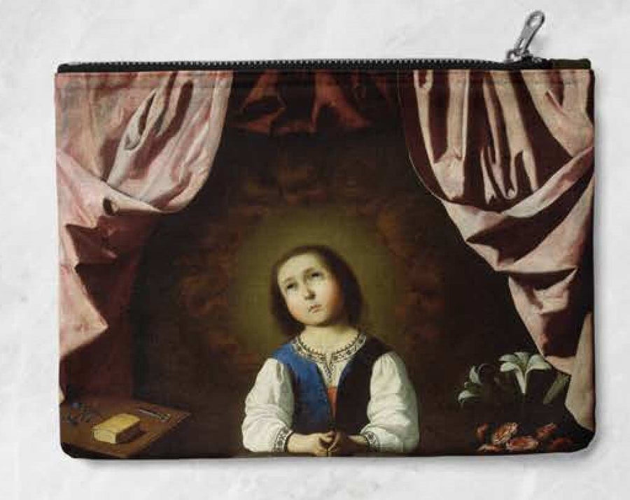 Zurbaran's La Virgen Nina en Extasis Zip Pouch