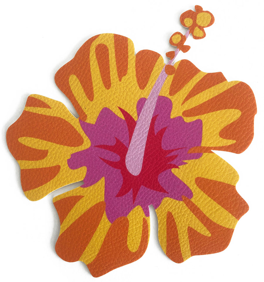 Yellow Hibiscus Shaped Coaster