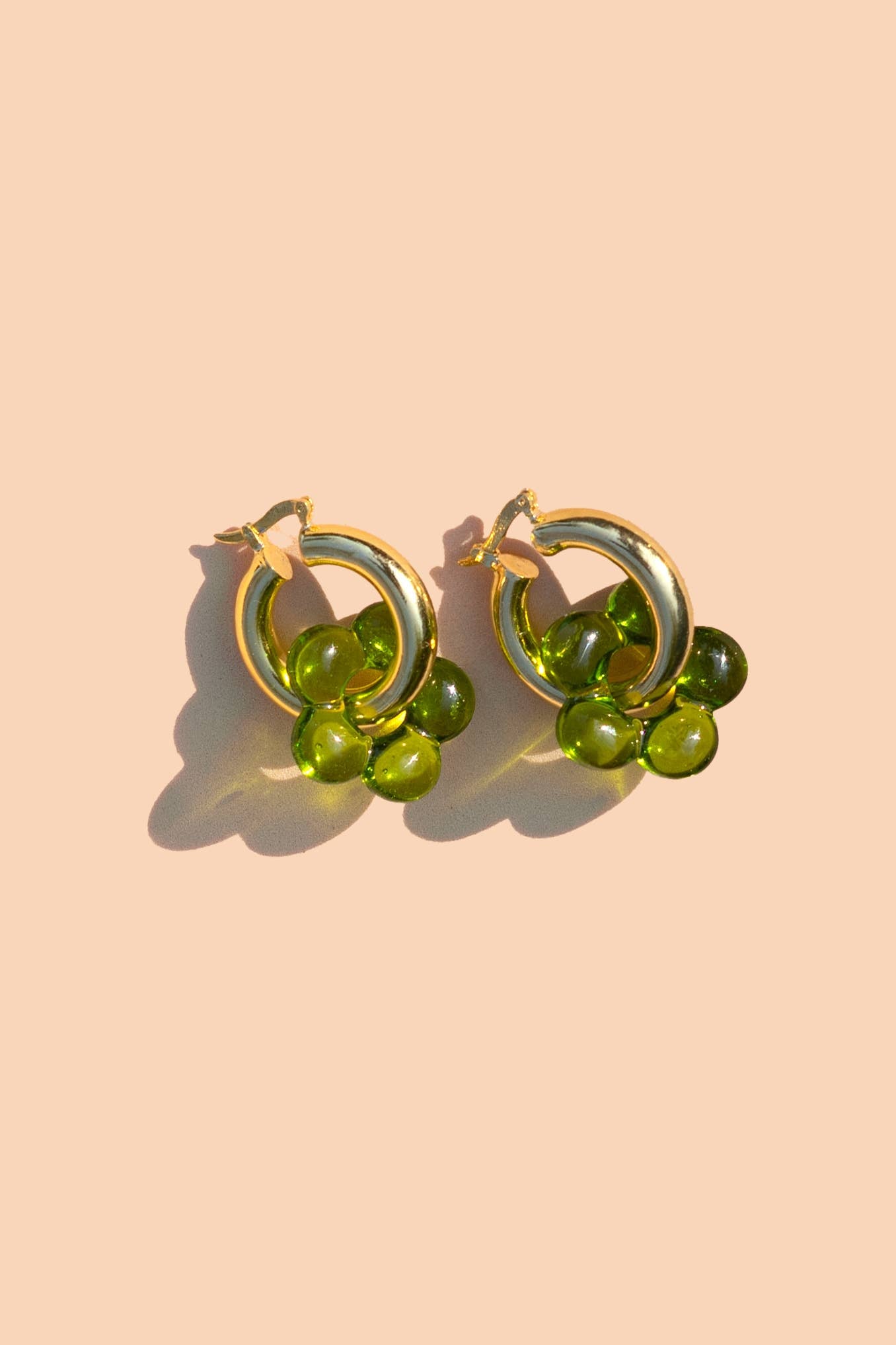 Dazy Glaze in Grass - 18K Gold Plated Hoop