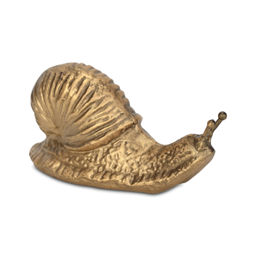 Golden Snail Cast Iron Decor