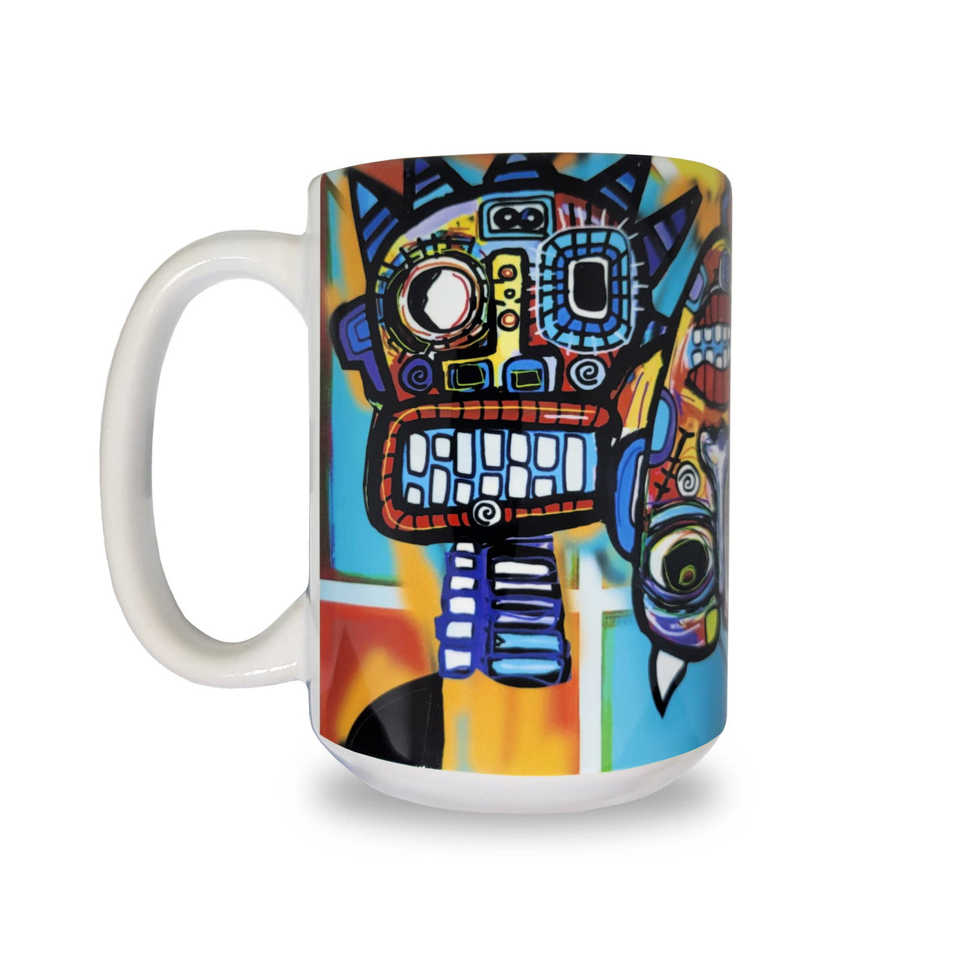 Cubism Art Style Punch Out Liberty 15oz Ceramic Mug