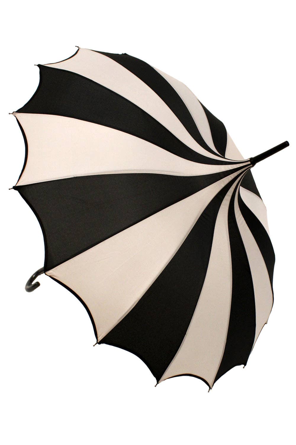 Black and White Striped Umbrella