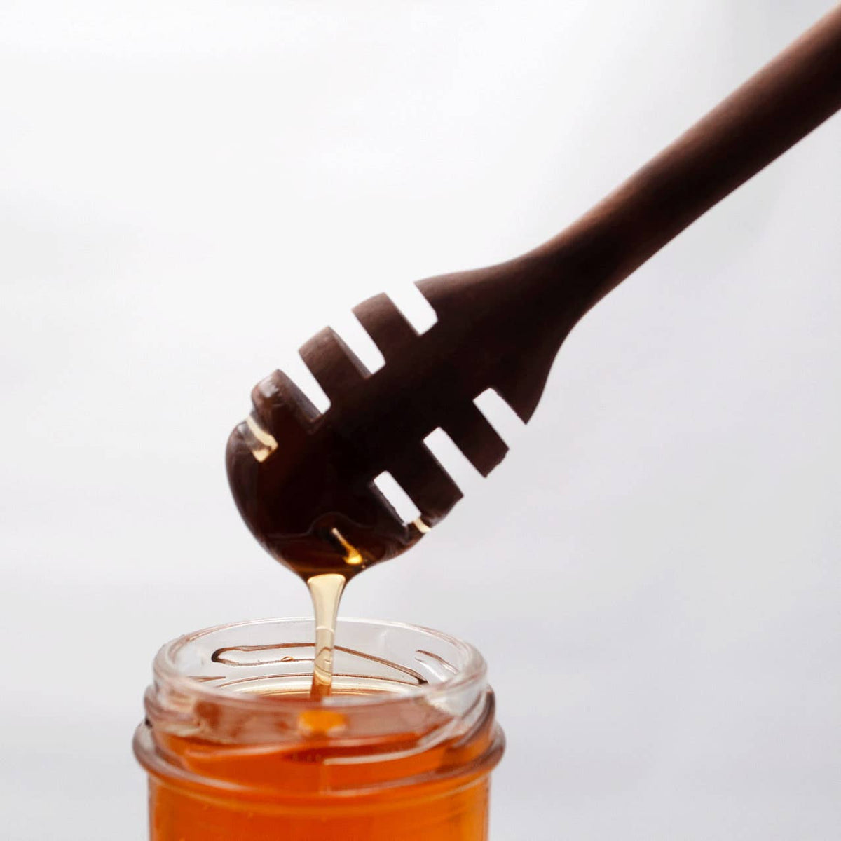 6" Walnut Wood Honey Dipper - Handmade Kitchen Utensil