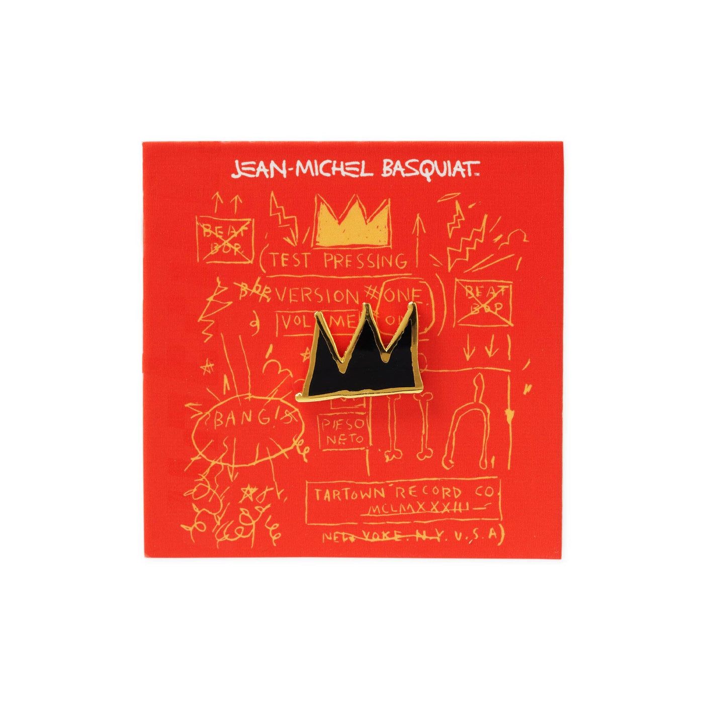 JEAN-MICHEL BASQUIAT - Crown Pin - Black and Gold