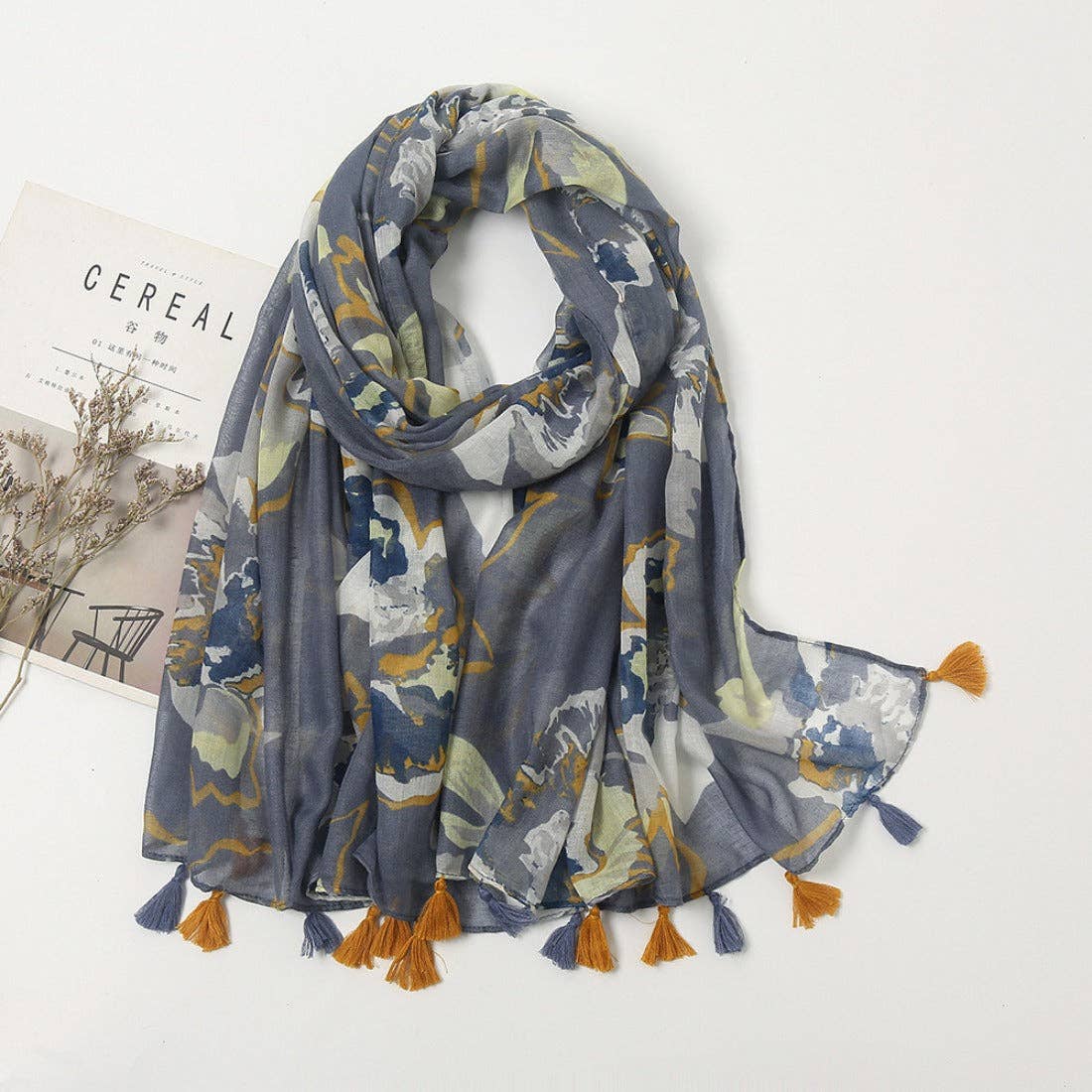 Casual Patterned Tasseled Scarves