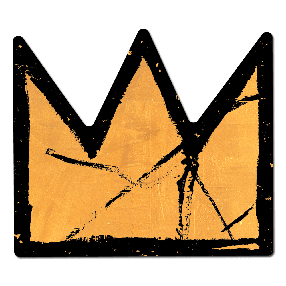 Gold Crown by Basquiat - Die-Cut Sticker