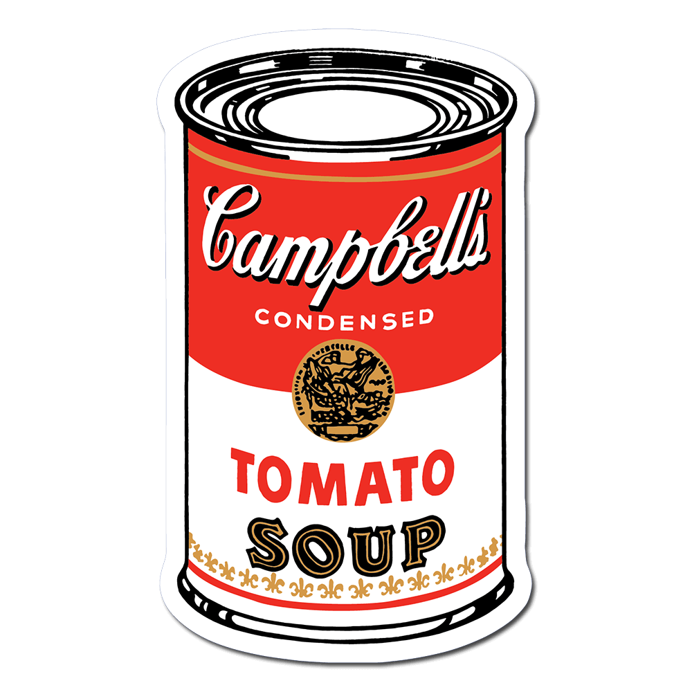 Large Campbell’s Soup Can by Andy Warhol - Die-Cut Sticker