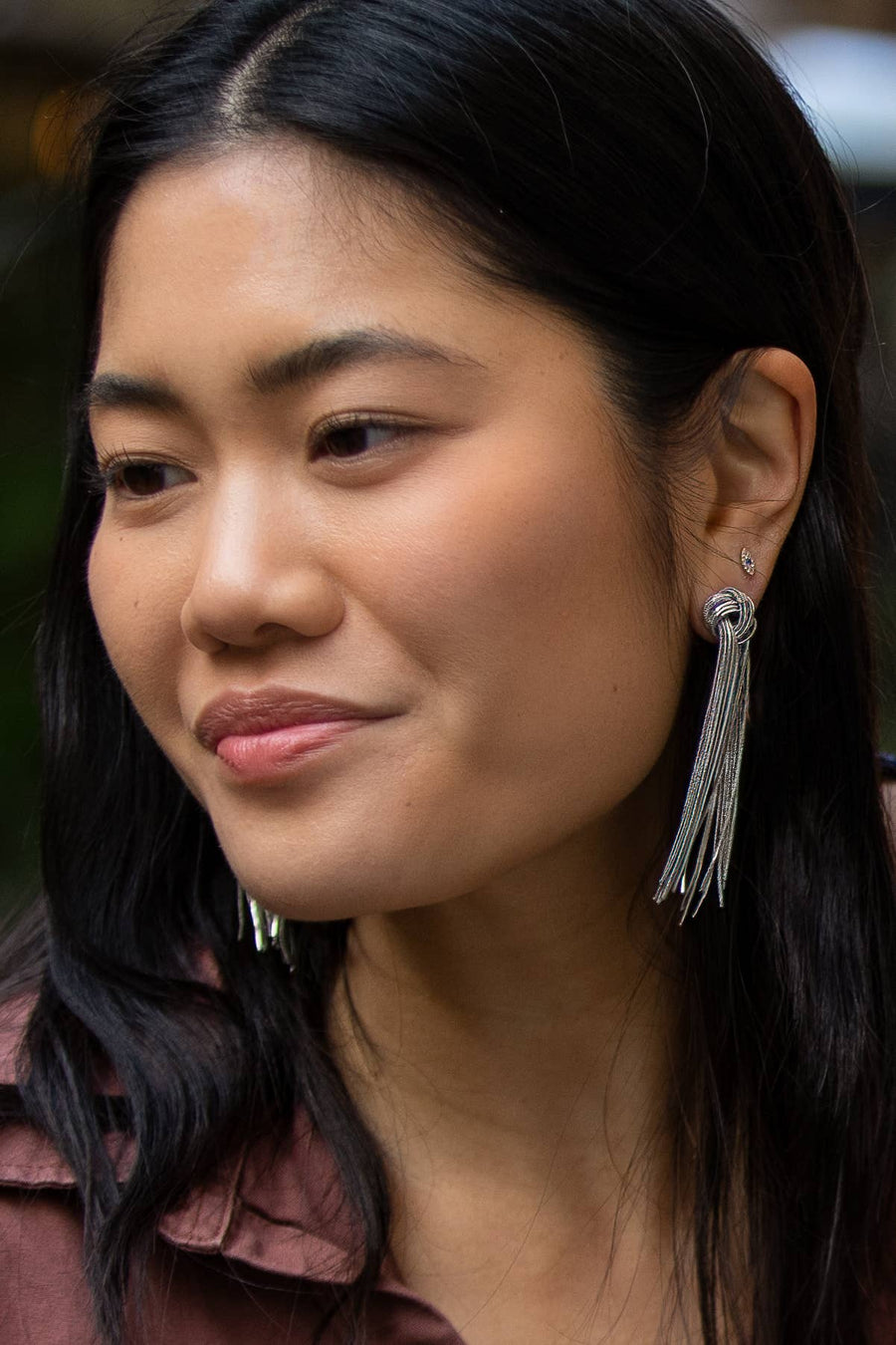 Knot to Be Earrings Rhodium Silver Plated