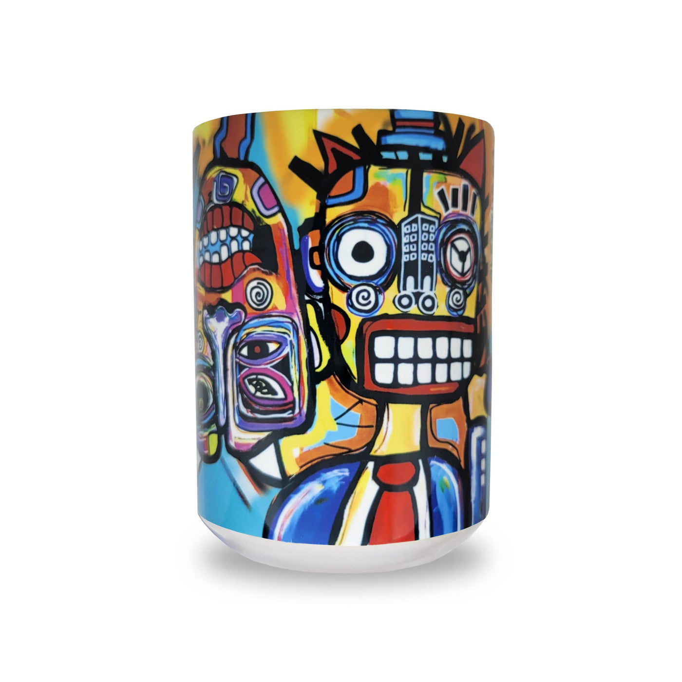 Cubism Art Style Punch Out Liberty 15oz Ceramic Mug