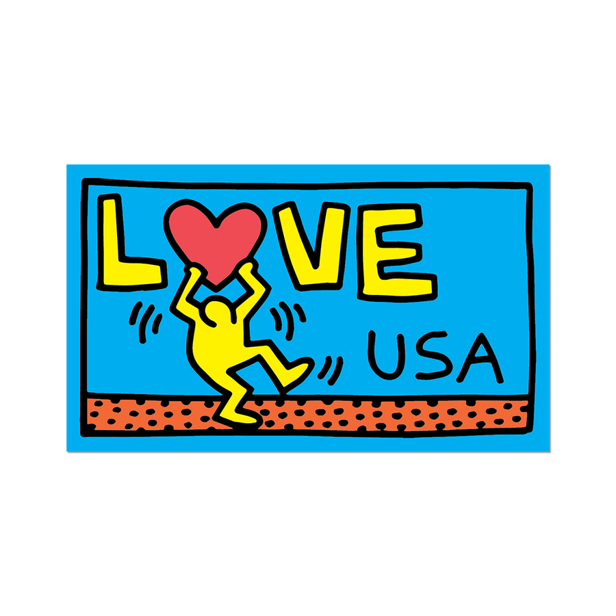 Love USA by Keith Haring - Die-Cut Sticker