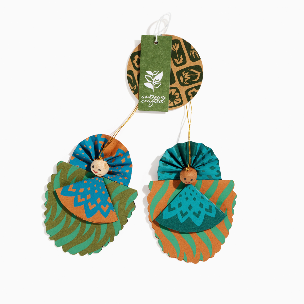 Handmade Paper Angel Christmas Ornaments