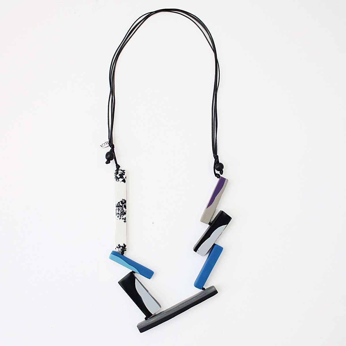 Blue Black and White Henley Statement Necklace