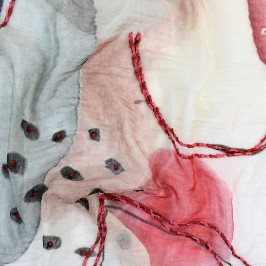 Whitaker Hand-Embroidered Scarf Shawl