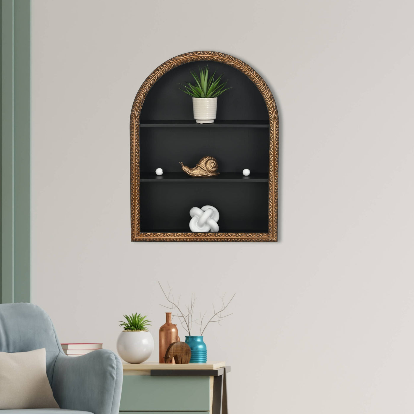 Golden Snail Cast Iron Decor