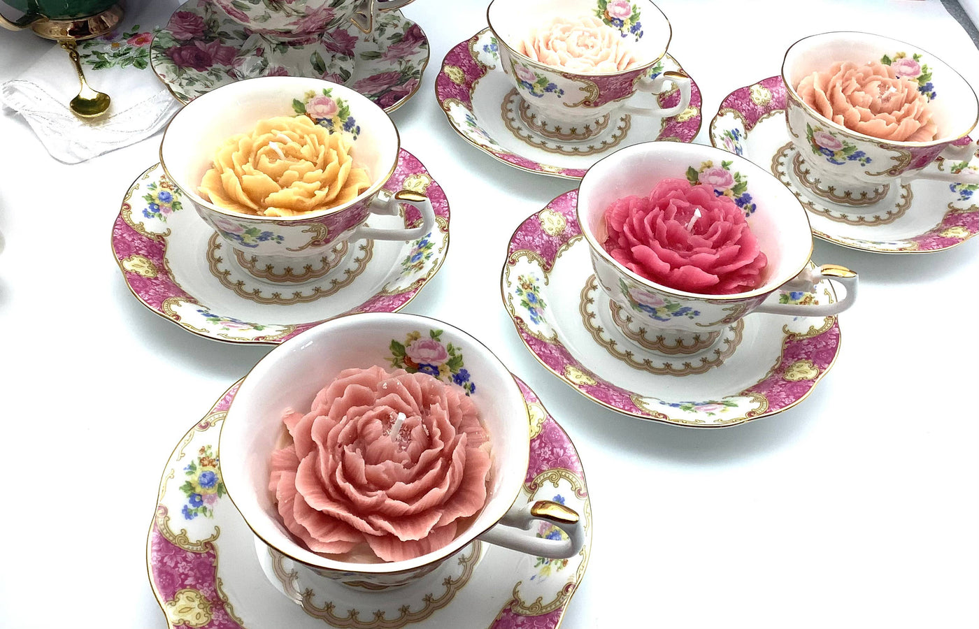 Candles in a Teacup - Scented Flower Candle