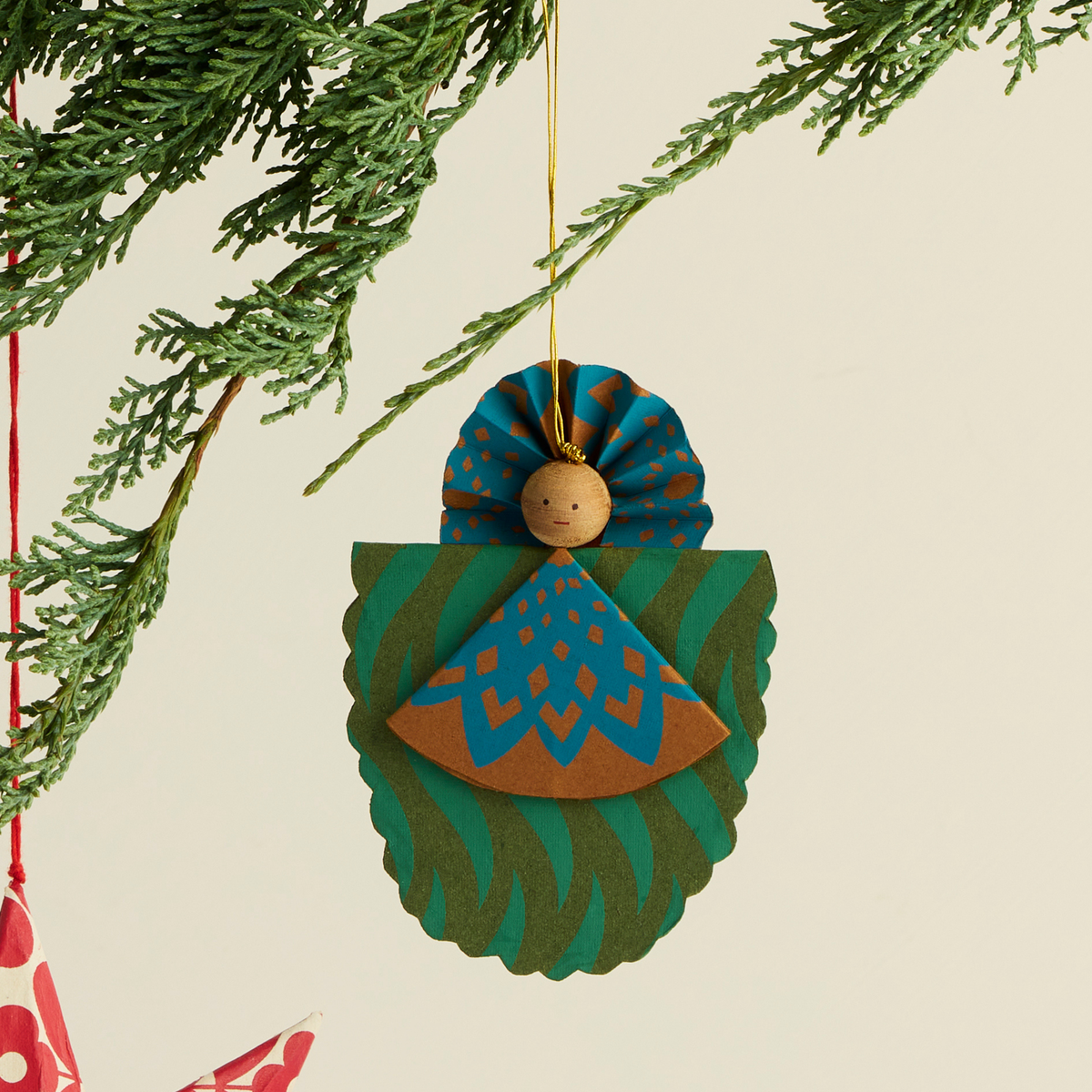 Handmade Paper Angel Christmas Ornaments
