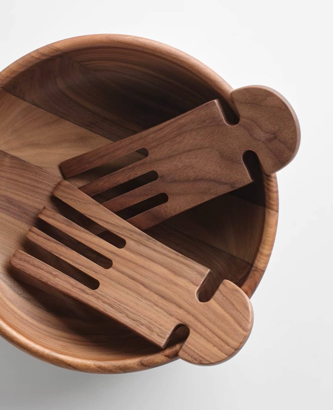 9" Walnut Wood Salad Hands - Handmade Serving Utensils