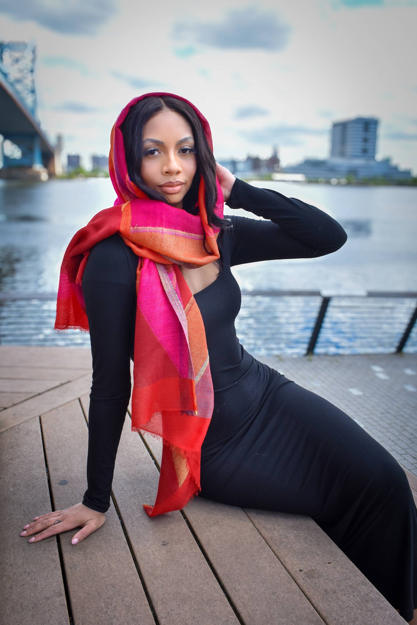 Emery Woven Geo Scarf