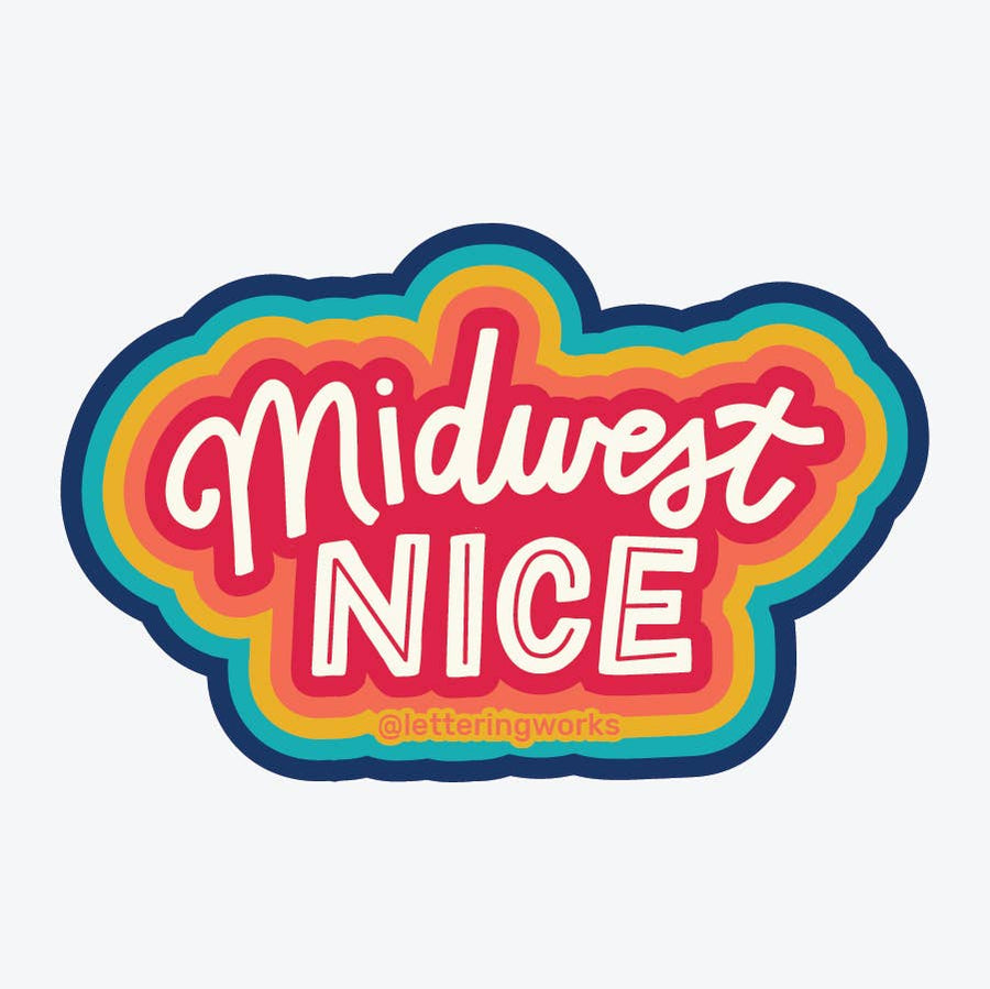 Midwest Nice Sticker