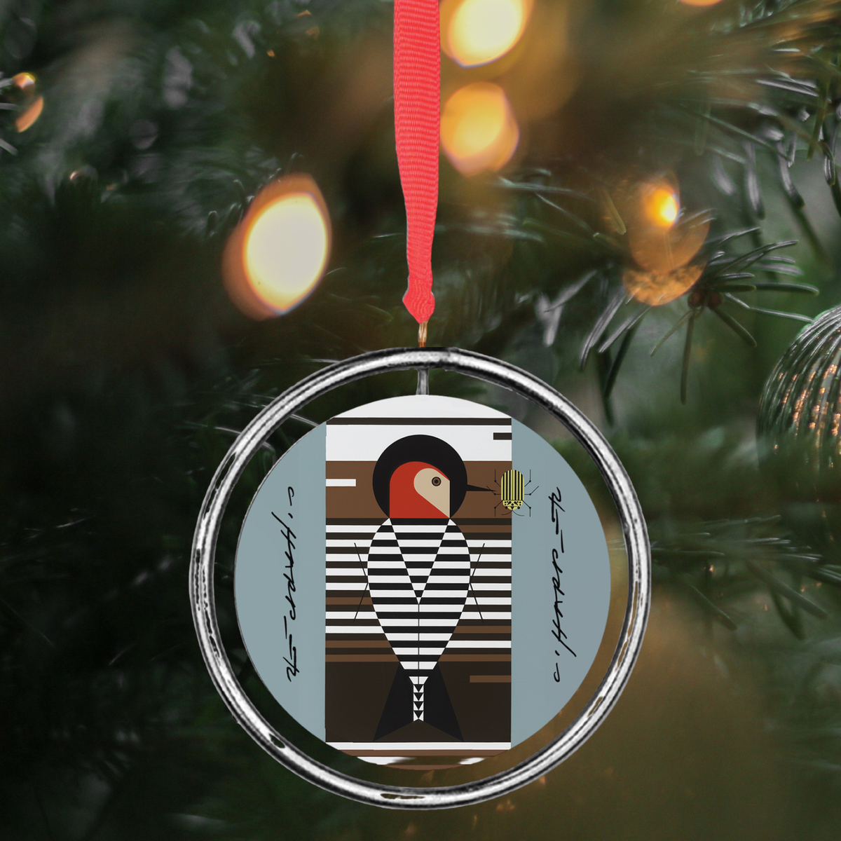 Charley Harper “Baffling Belly” Ornament