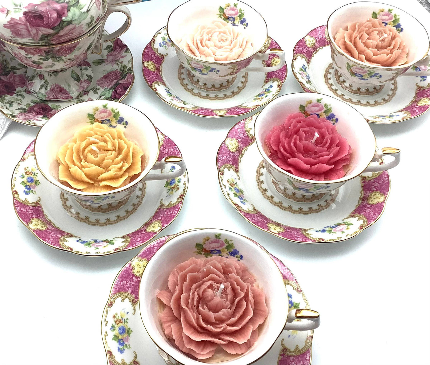 Candles in a Teacup - Scented Flower Candle