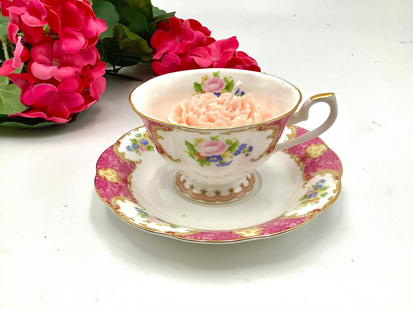 Candles in a Teacup - Scented Flower Candle