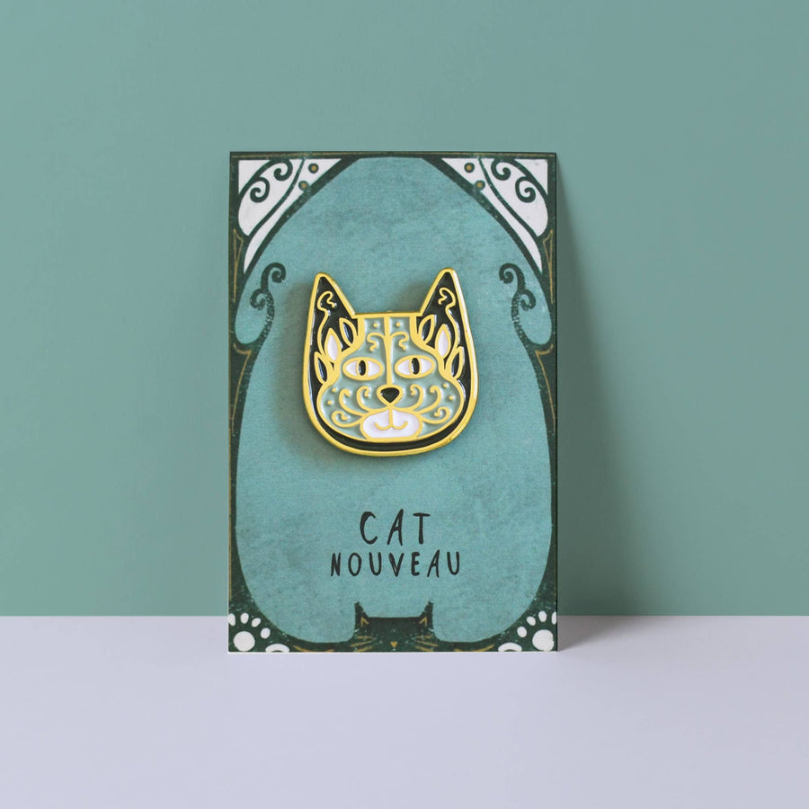 Cat Nouveau Art Meowment Pin 