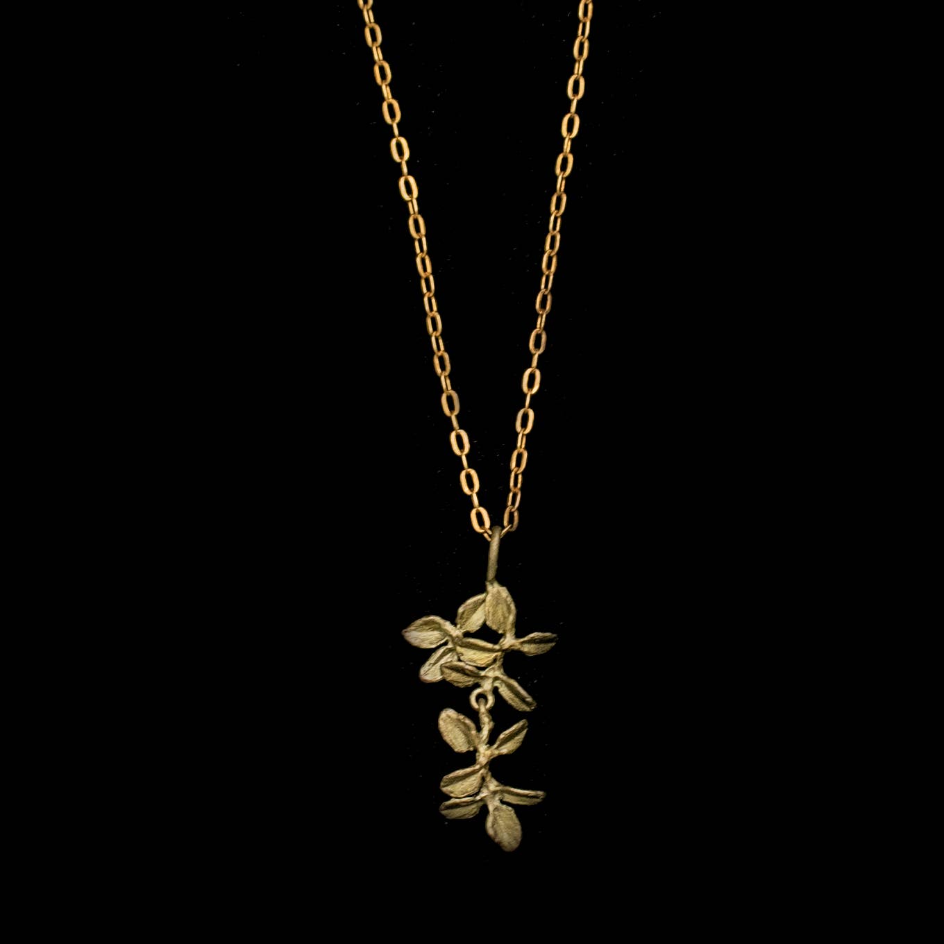 Petite Herb Thyme Pendant - 16" Adj.