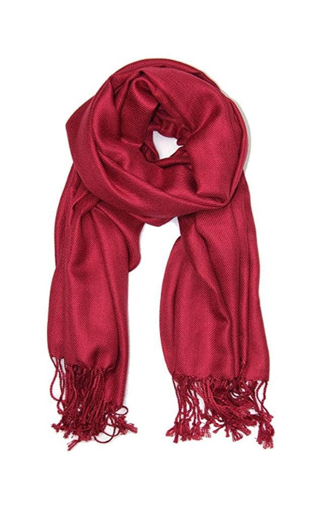 Burgundy Pashmina Shawl Scarf