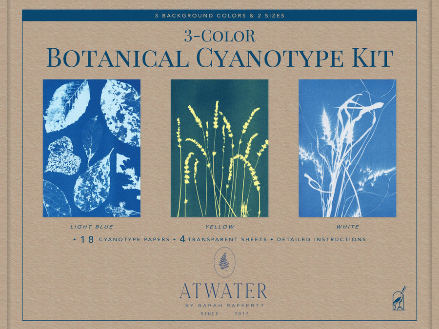 3-Color Botanical Cyanotype Kit: Beginner-Friendly DIY Kit