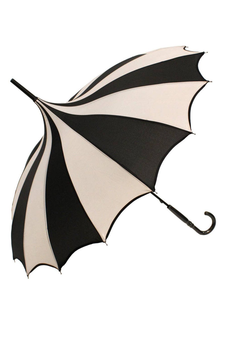 Black and White Striped Umbrella