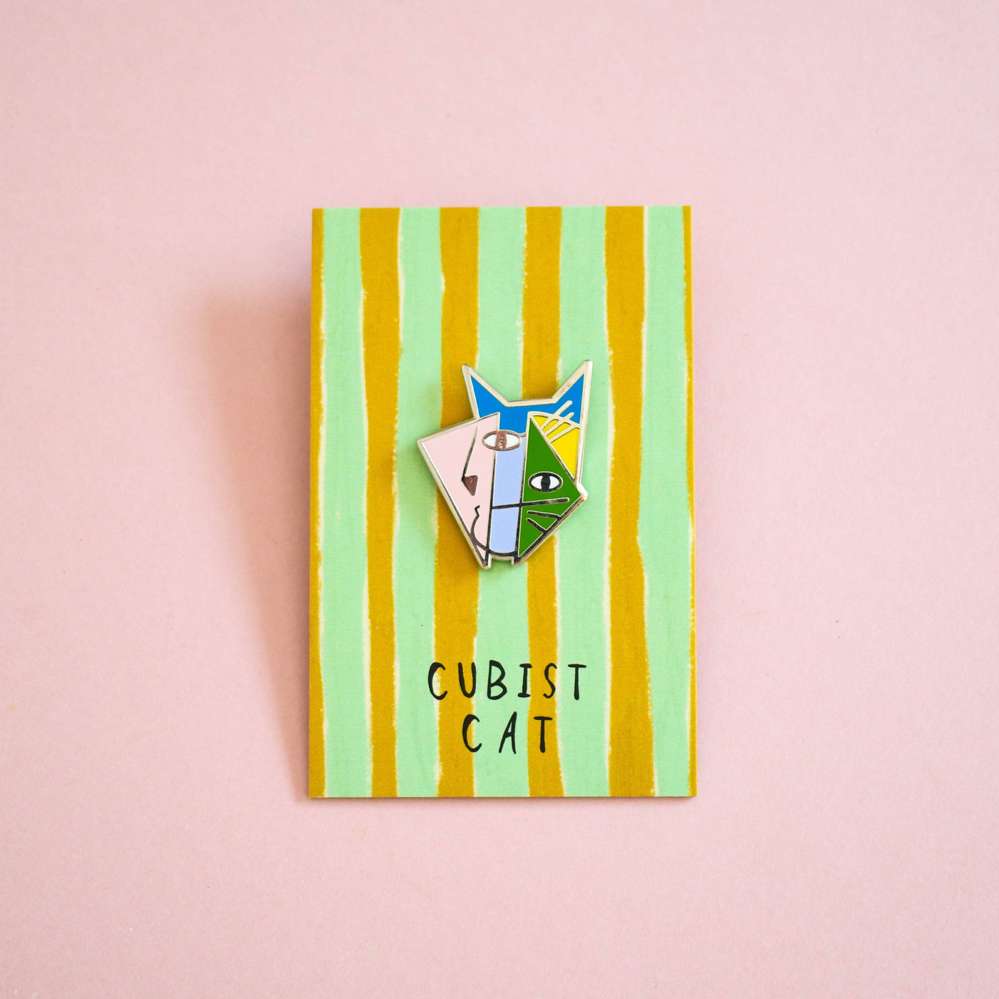 Cubist Cat Art Meowment Pin 