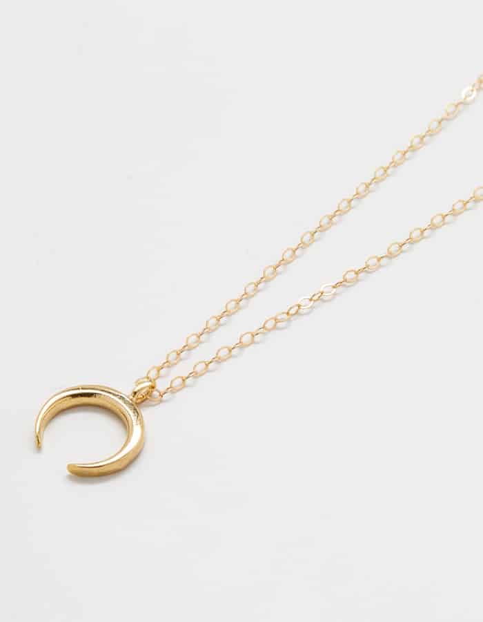 14k Gold Filled Crescent Moon Charm/Pendant Necklace