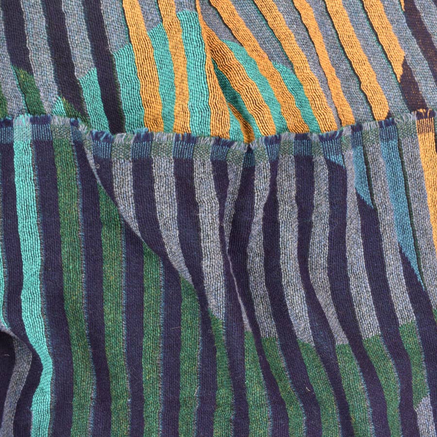 Enya Narrow Circle/Stripe Woven Scarf